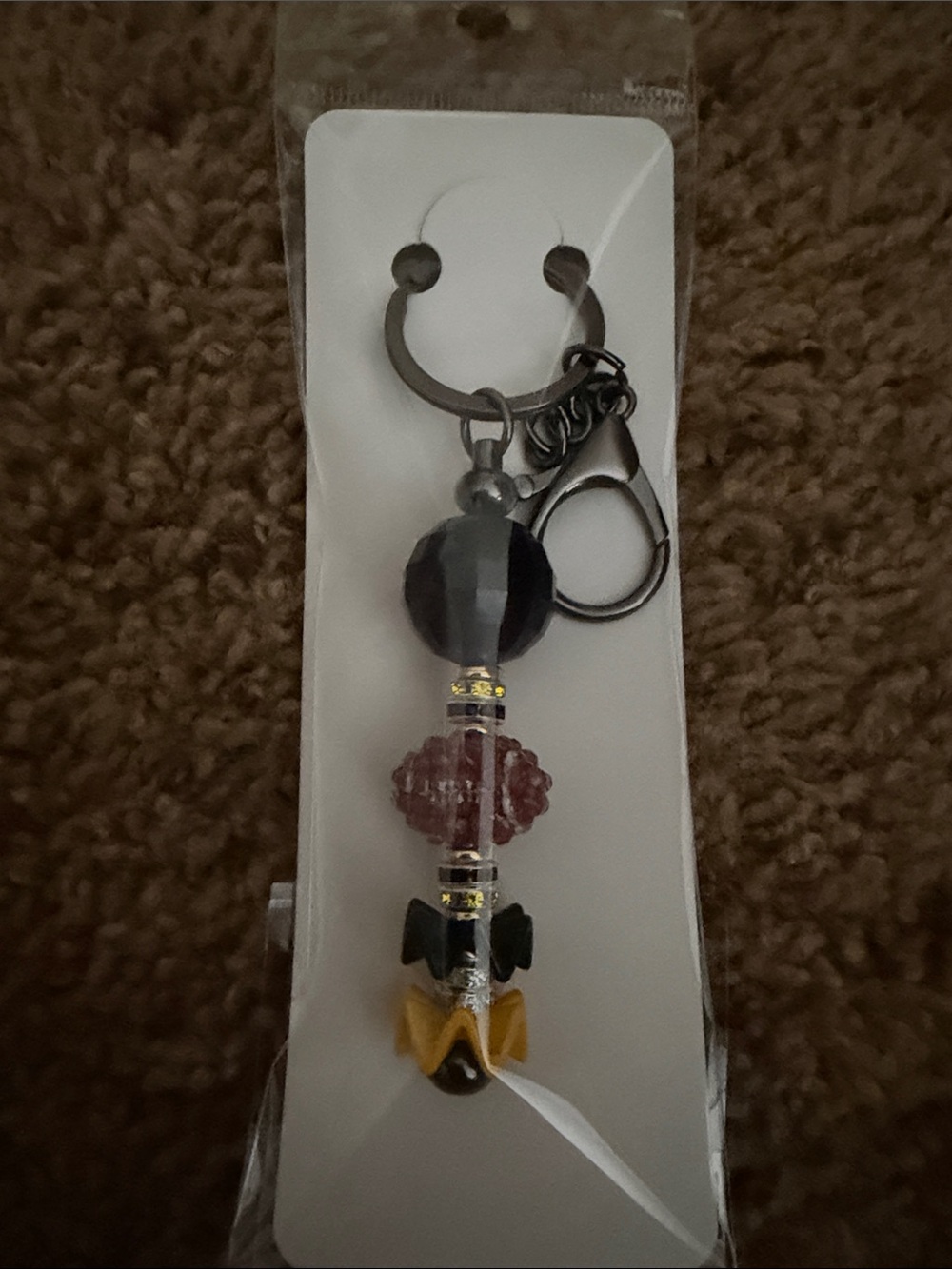 Handmade Steelers Football Inspired Keychain